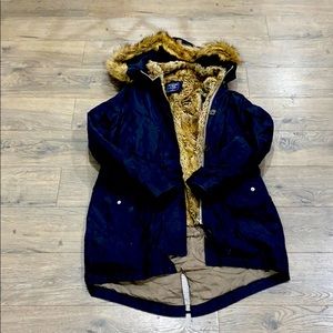 Abercrombie Faux Fur Black Jacket
